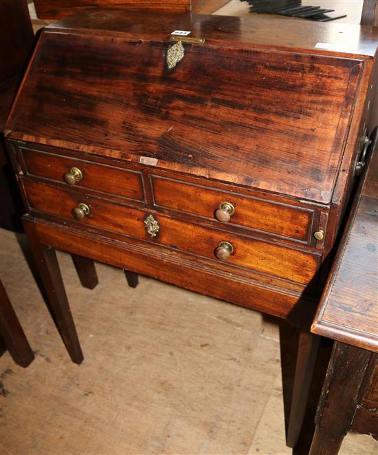 Small George III mahogany bureau